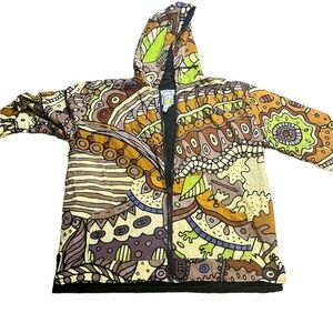 Fleece lined wild prints jacket